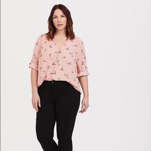 Torrid Pink Paros Blouse 1x